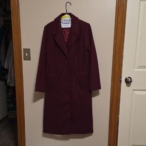 In The Bag Women's Maroon Trench Coat